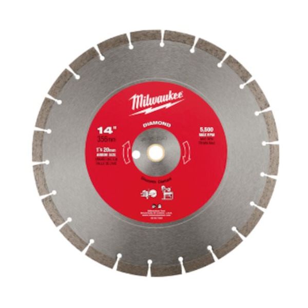 milwaukee 14インチ(356mm)ダイヤモンドブレード(セグメント型) 49-93-7040 1個（直送品）