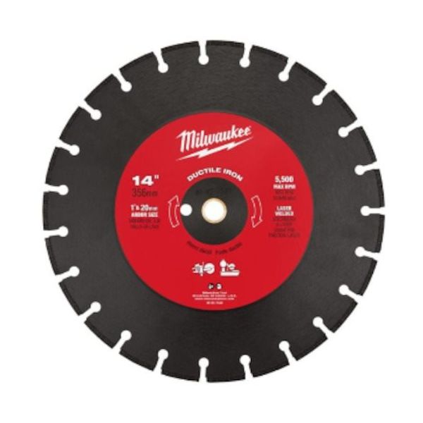 milwaukee 14インチ(356mm)ダイヤモンドブレード(セグメント型・ダクタイル鋳鉄用) 49-93-7340 1個（直送品）