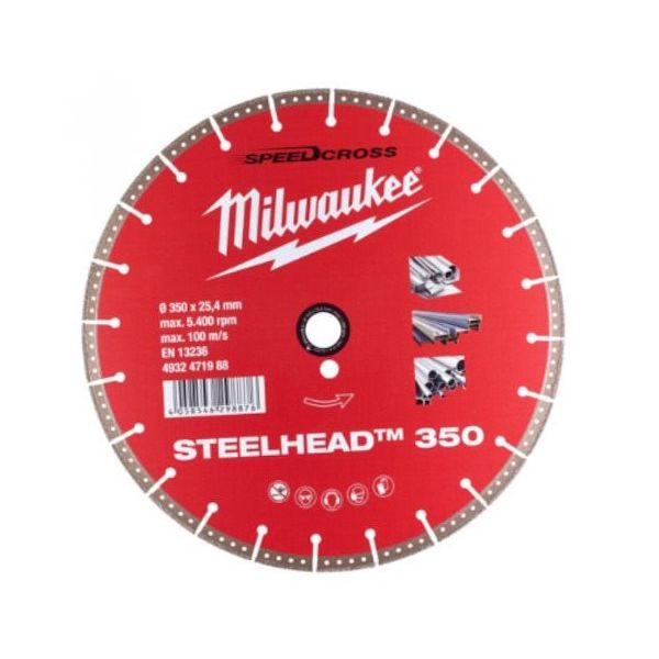milwaukee 350mm ダイヤモンドブレード(スチールヘッド・金工用) 4932471988 1個（直送品）