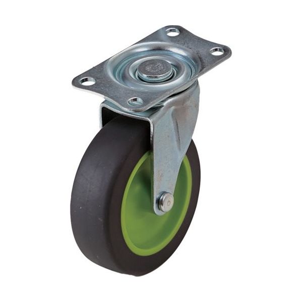 トラスコ中山 TRUSCO プレート式自在キャスターφ75 ライトグリーン TYE-75EL-WC-LGN 1個 819-1145（直送品）