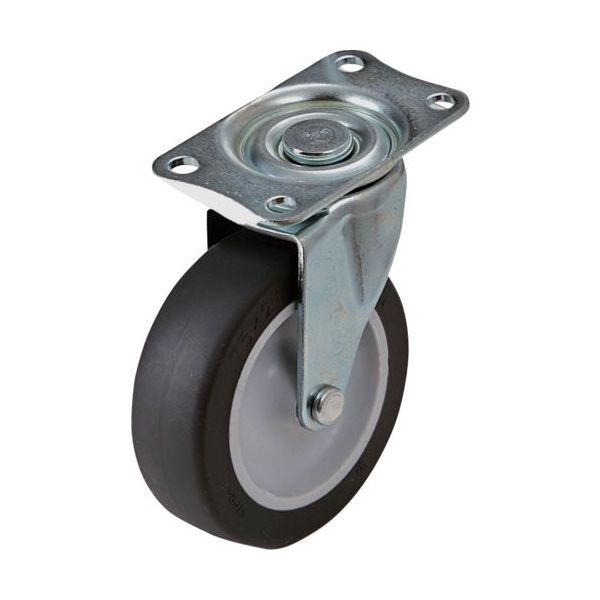 トラスコ中山 TRUSCO プレート式自在キャスターφ75 オフホワイト TYE-75EL-WC-OW 1個 819-1144（直送品）