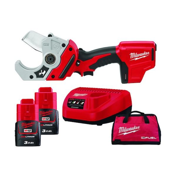 milwaukee 【トラスコ限定セット】M12 PVCカッター 3.0Ah×2キット キャリーバッグ付き C12 PPC-302B JP（直送品）
