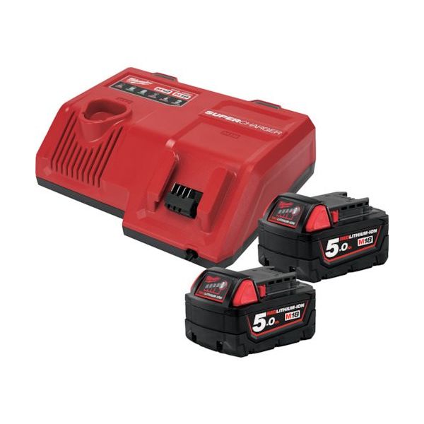 milwaukee M18 (2) 5.0Ah SCスタートキット M12-18 NRG-502SC 1個（直送品）
