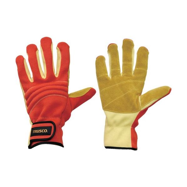 トラスコ中山 TRUSCO 耐切創手袋 防災レスキュー仕様M オレンジ TRF120A-M-OR 1双 631-9214（直送品）