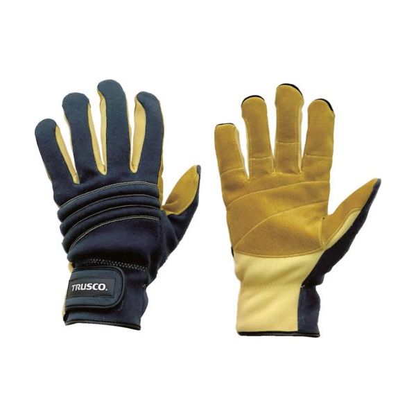 トラスコ中山 TRUSCO 耐切創手袋 防災レスキュー仕様LL ネイビー TRF121A-LL-NV 1双 631-9215（直送品）