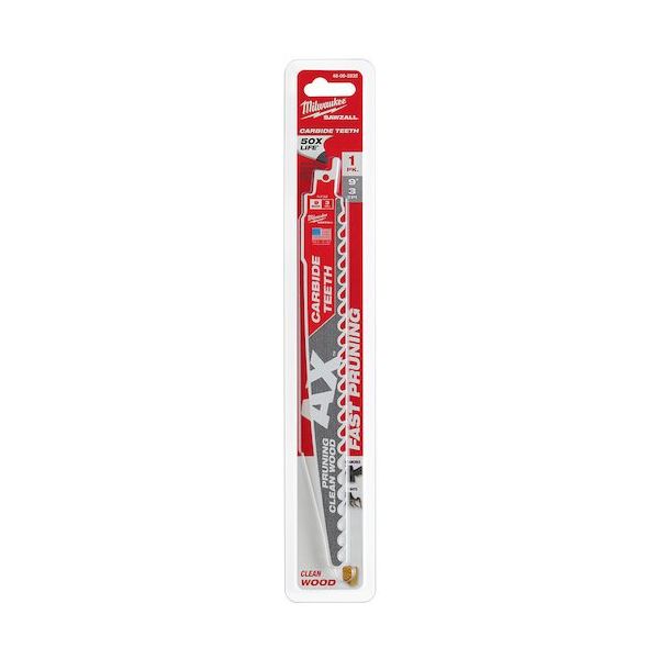 milwaukee AX 剪定用カーバイドレシプロソーブレード 3TPI 229mm(1本) 48-00-5232 1個（直送品）