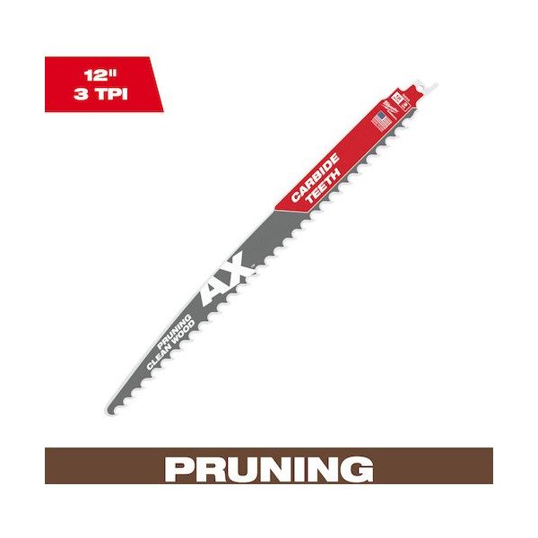 milwaukee AX 剪定用カーバイドレシプロソーブレード 3TPI 305mm(1本) 48-00-5233 1個（直送品）