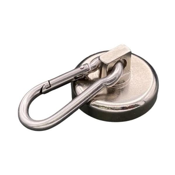 東京パーツセンター ラクテム 強力マグネット カラビナフック型 φ32 ゴム付 MHMK32 1個 603-7806（直送品）