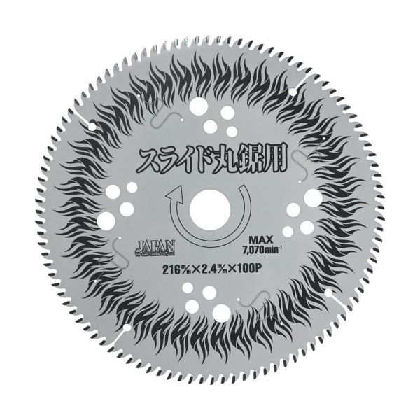 チップソージャパン BESTMAXスライド丸鋸用(充電&100vAC用) BTM-216 1枚 595-1448（直送品）
