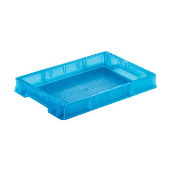 DICプラスチック DIC エコシリーズF型コンテナFー4 外寸:W424×D291×H56 クリアブルー F-4 ECO CBL 1個（直送品）
