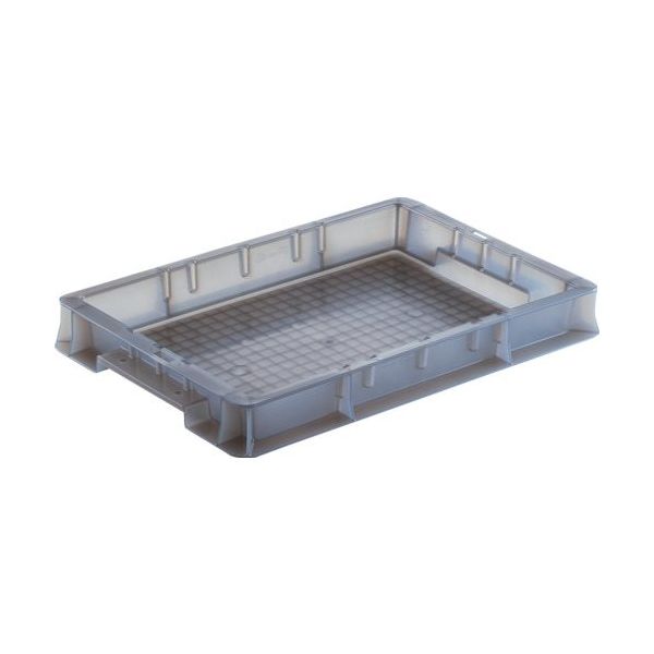 DICプラスチック DIC エコシリーズF型コンテナFー4 外寸:W424×D291×H56 クリアブラック F-4 ECO CBK 1個（直送品）