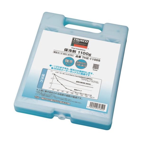 トラスコ中山 TRUSCO 保冷剤 1100g 強冷タイプ THZ-1100S 1個 651-4721（直送品）