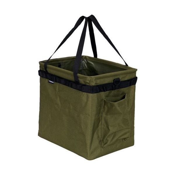 トラスコ中山 TRUSCO ワンタッチバケットオリーブドラブ色 W350XD260XH340mm TOB350-OD-A 1個（直送品）