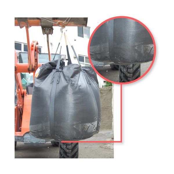 萩原工業 萩原 コンテナバッグ フレキシブル・コンテナバッグ 黒 丸型1t 全開排出口付 HS405RW050514 1枚(1袋)（直送品）