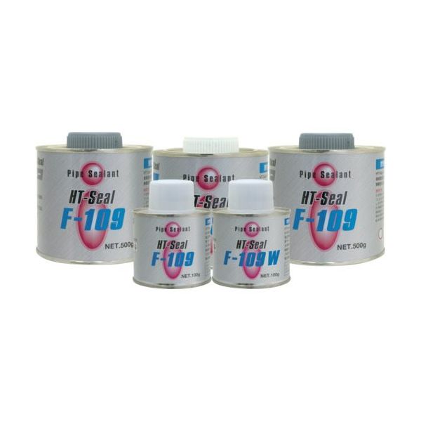 ヘルメチック 配管用シール剤 Fー109W(ホワイト) 500g F-109W500 1個 683-9970（直送品）