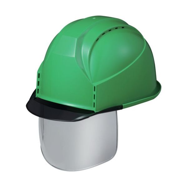 住べテクノプラスチック スミハット KKC3S型 帽体(ミドリ)・バイザー(グレースモーク)・シールド付き KKC3S-B-15-G 1個（直送品）