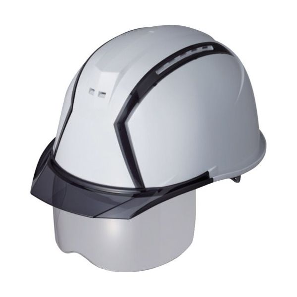 スミハット MXCS型 帽体(スノーホワイト)・バイザー(グレースモーク)・シールド付き MXCS-B-12-G 1個（直送品）