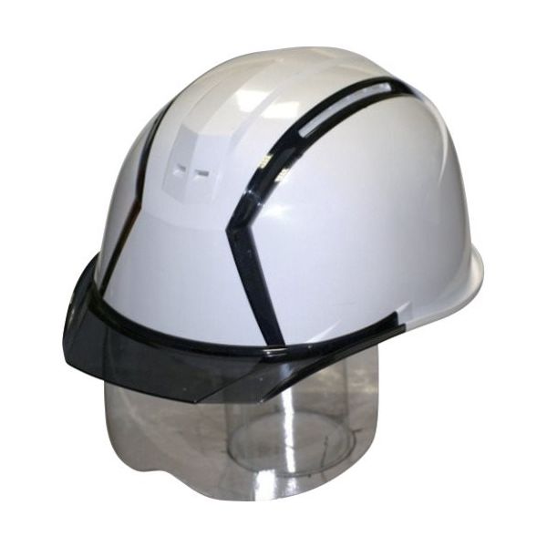 スミハット MXCS型 帽体(Nクールホワイト)・バイザー(グレースモーク)・シールド付き遮熱タイプ MXCS-B-68-G-NCOOL（直送品）