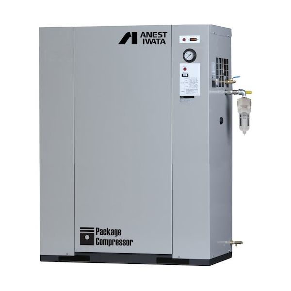 アネスト岩田 レシプロコンプレッサー(給油式) パッケージコンプレッサ D付 3.7KW 50Hz CLP37EF-14DM5 1台（直送品）
