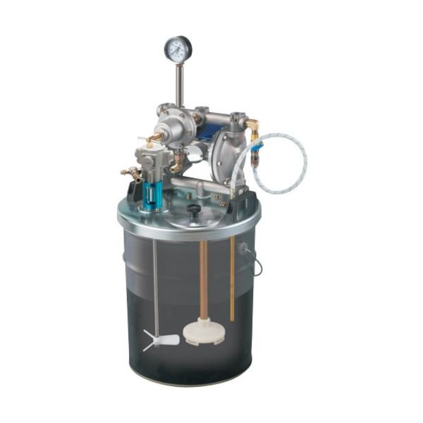 アネスト岩田 中形ダイヤフラムペイントポンプ 20Lペール缶用タンクマウント式 DPS-902EN 1台 547-5298（直送品）