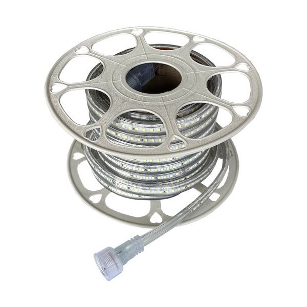 富士倉 両面発光10M LEDロープライト 白 増設用 FRL-10GW-W 1巻 554-5598（直送品）