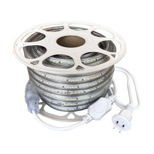 富士倉 両面発光LEDロープライト 10M 白色 FRL-W10M-W 1巻 554-5601（直送品）