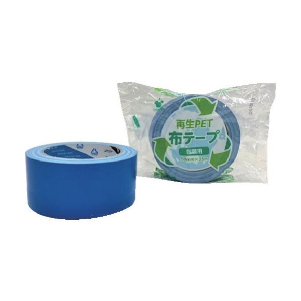 寺岡製作所 TERAOKA 再生PET布テープ No.1605 青 50mm×25M 1605 B 50X25 1巻 652-7458（直送品）