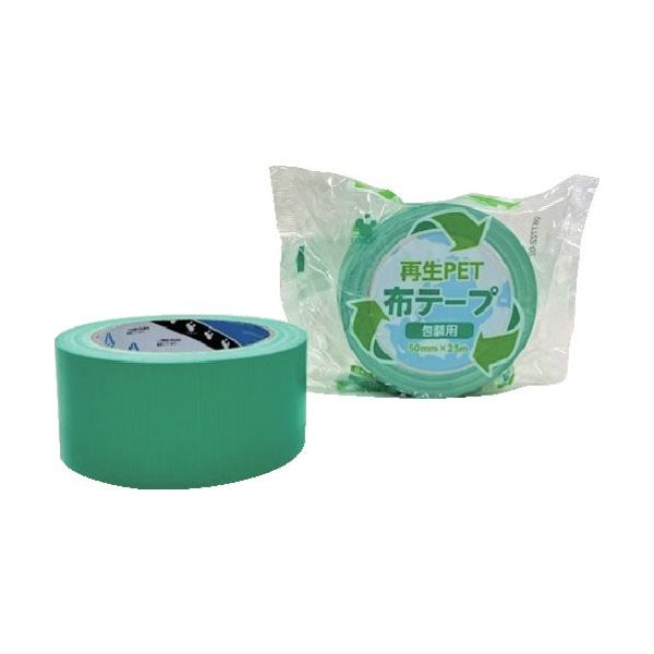 寺岡製作所 TERAOKA 再生PET布テープ No.1605 緑 50mm×25M 1605 GR 50X25 1巻 652-7456（直送品）