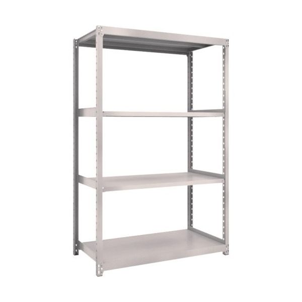 TRUSCO スチールラック M2型軽中量棚 1160×880×H1800 4段 単体 ネオグレー M2-6494 NG 1セット(1台)（直送品）