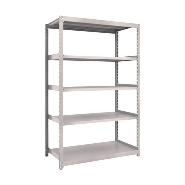 TRUSCO スチールラック M2型軽中量棚 1160×880×H1800 5段 単体 ネオグレー M2-6495 NG 1セット(1台)（直送品）