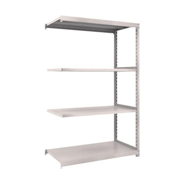 TRUSCO スチールラック M2型軽中量棚 1160×880×H1800 4段 連結 ネオグレー M2-6494B NG 1セット(1台)（直送品）