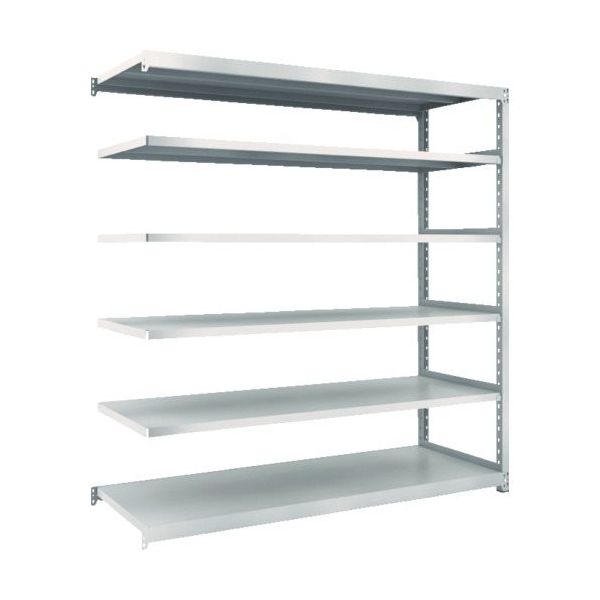 TRUSCO スチールラック M2型軽中量棚 1160×880×H1800 6段 連結 ネオグレー M2-6496B NG 1セット(1台)（直送品）