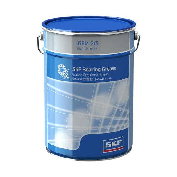 SKF 軸受用グリース 高粘度 LGEM 2 (5kg缶入り) 2/5 1缶 564-6054（直送品）