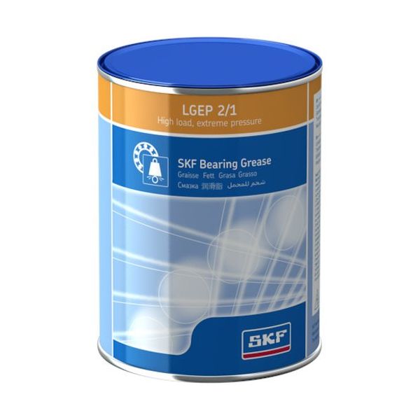 SKF 軸受用グリース 高荷重・極圧用 LGEP 2 (1kg缶入り) 2/1 1缶 564-4525（直送品）