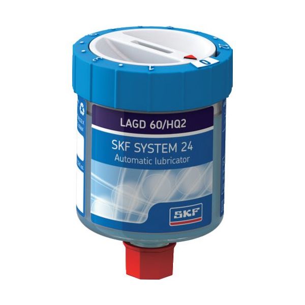 SKF SYSTEM24 ガス式自動給油器 LAGD60/HQ2 モーター用グリース 60CC LAGD 60/HQ2 1台(1本)（直送品）