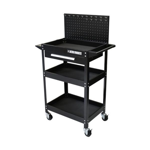 ワールドツール アストロプロダクツ AP ツールワゴン3段 引出&パネル付 ブラック TW098 2003000010985 1台（直送品）