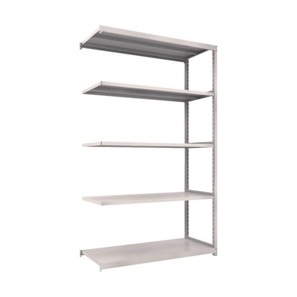 TRUSCO スチールラック M2型軽中量棚 1460X880XH2400 5段 連結 ネオグレー M2-8595B NG 1セット(1台)（直送品）