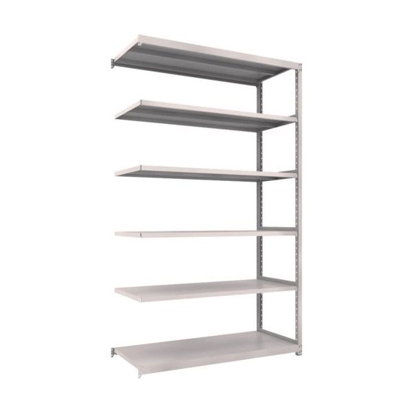 TRUSCO スチールラック M2型軽中量棚 1460×880×H2400 6段 連結 ネオグレー M2-8596B NG 1セット(1台)（直送品）