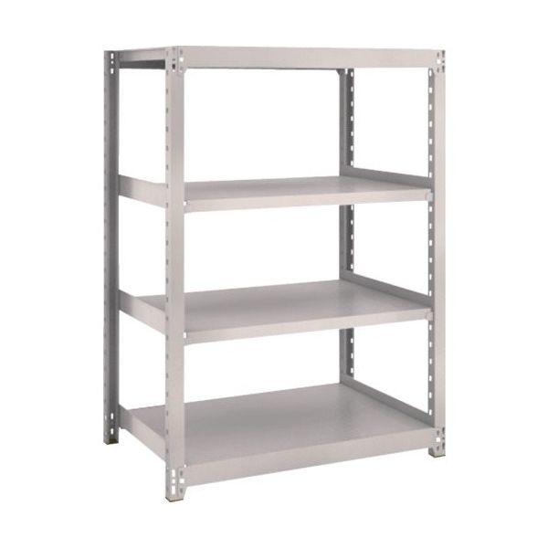 TRUSCO スチールラック M2型軽中量棚 860×880×H1200 4段 単体 ネオグレー M2-4394 NG 1セット(1台)（直送品）