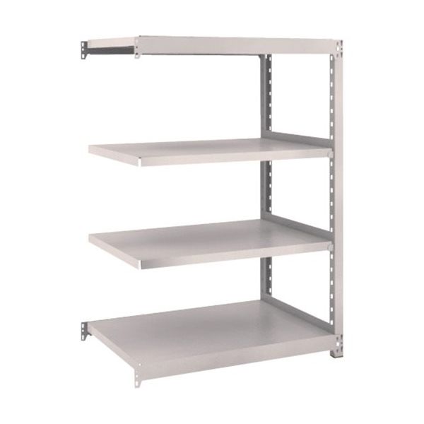 TRUSCO スチールラック M2型軽中量棚 860×880×H1200 4段 連結 ネオグレー M2-4394B NG 1セット(1台)（直送品）