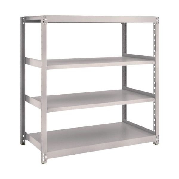 TRUSCO スチールラック M2型軽中量棚 1160×880×H1200 4段 単体 ネオグレー M2-4494 NG 1セット(1台)（直送品）