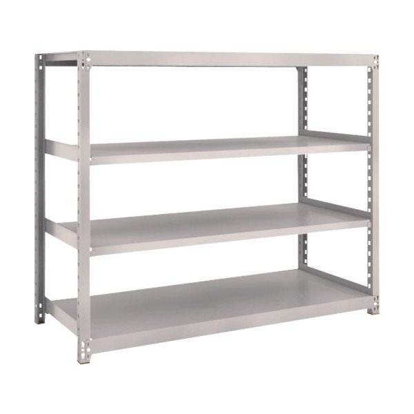 TRUSCO スチールラック M2型軽中量棚 1460×880×H1200 4段 単体 ネオグレー M2-4594 NG 1セット(1台)（直送品）