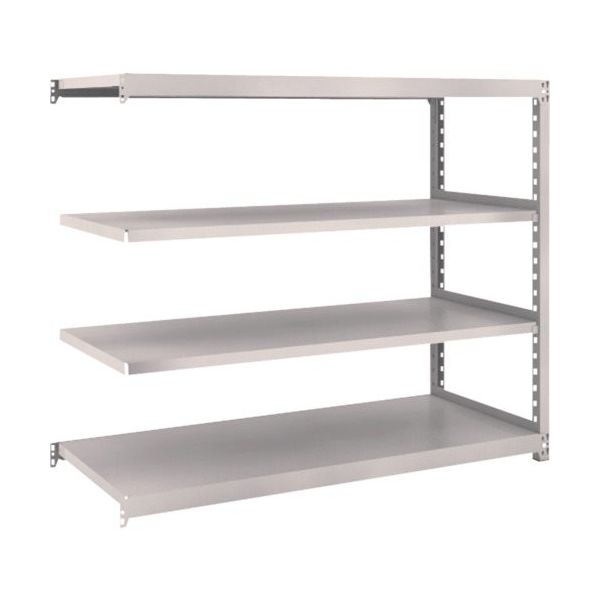 TRUSCO スチールラック M2型軽中量棚 1460×880×H1200 4段 連結 ネオグレー M2-4594B NG 1セット(1台)（直送品）
