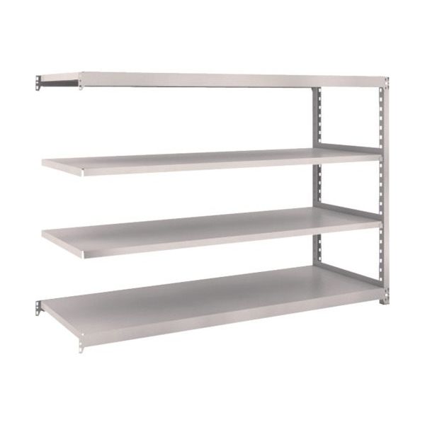 TRUSCO スチールラック M2型軽中量棚 1760×880×H1200 4段 連結 ネオグレー M2-4694B NG 1セット(1台)（直送品）