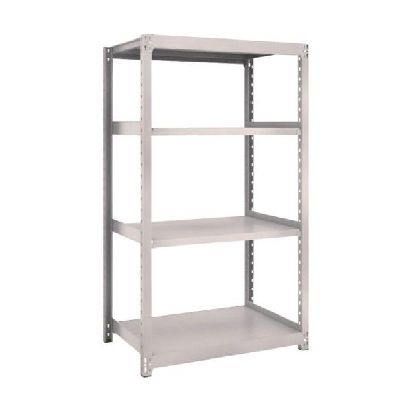 TRUSCO スチールラック M2型軽中量棚 860×880×H1500 4段 単体 ネオグレー M2-5394 NG 1セット(1台)（直送品）