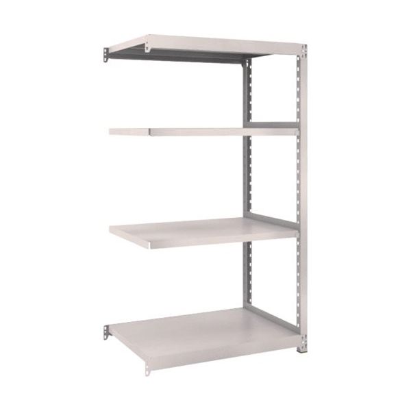 TRUSCO スチールラック M2型軽中量棚 860×880×H1500 4段 連結 ネオグレー M2-5394B NG 1セット(1台)（直送品）