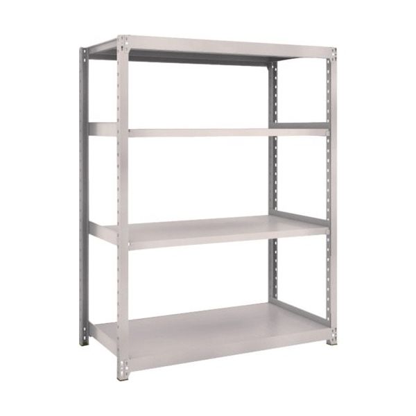 TRUSCO スチールラック M2型軽中量棚 1160×880×H1500 4段 単体 ネオグレー M2-5494 NG 1セット(1台)（直送品）