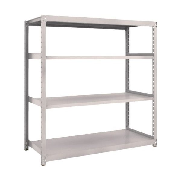 TRUSCO スチールラック M2型軽中量棚 1460×880×H1500 4段 単体 ネオグレー M2-5594 NG 1セット(1台)（直送品）