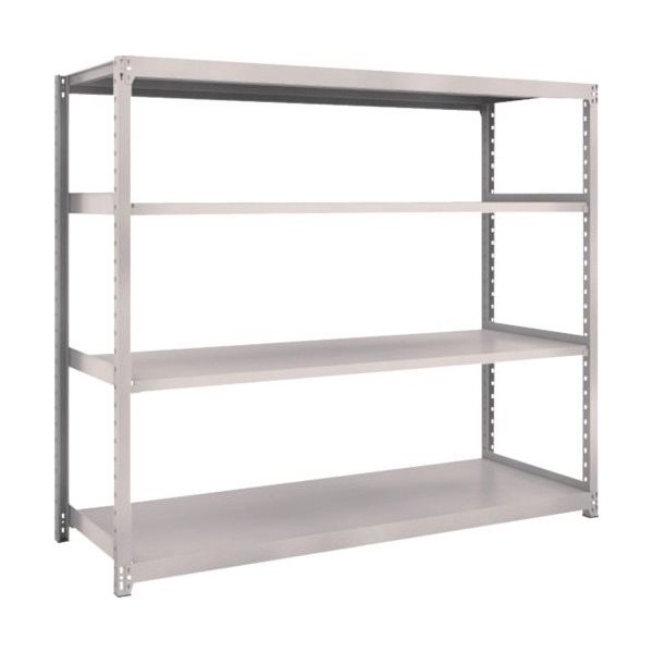 TRUSCO スチールラック M2型軽中量棚 1760×880×H1500 4段 単体 ネオグレー M2-5694 NG 1セット(1台)（直送品）