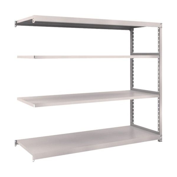 TRUSCO スチールラック M2型軽中量棚 1760×880×H1500 4段 連結 ネオグレー M2-5694B NG 1セット(1台)（直送品）